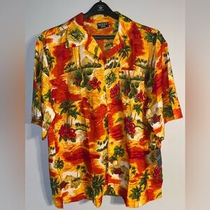 NWT, Pacific & Co Men’s Hawaiian Tropical Shirt, Size XXL, Golden Island